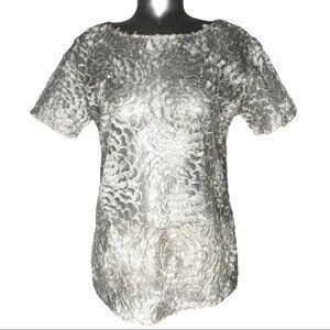 AUTHENTIC TURNOVER SILVER TOP WOMEN SIZE  SMALL
